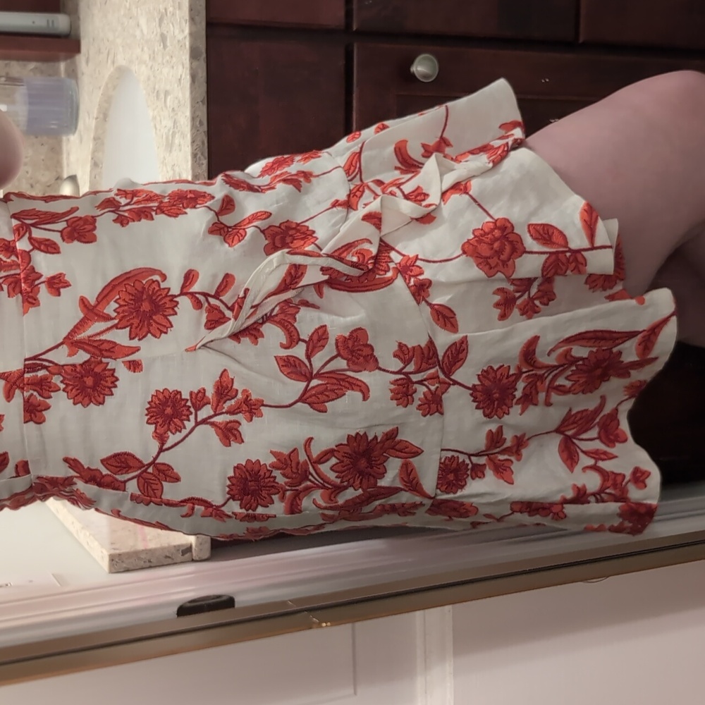 Rebecca Taylor - Linen Embroidered Floral Mini Dress - Picture 4 of 8